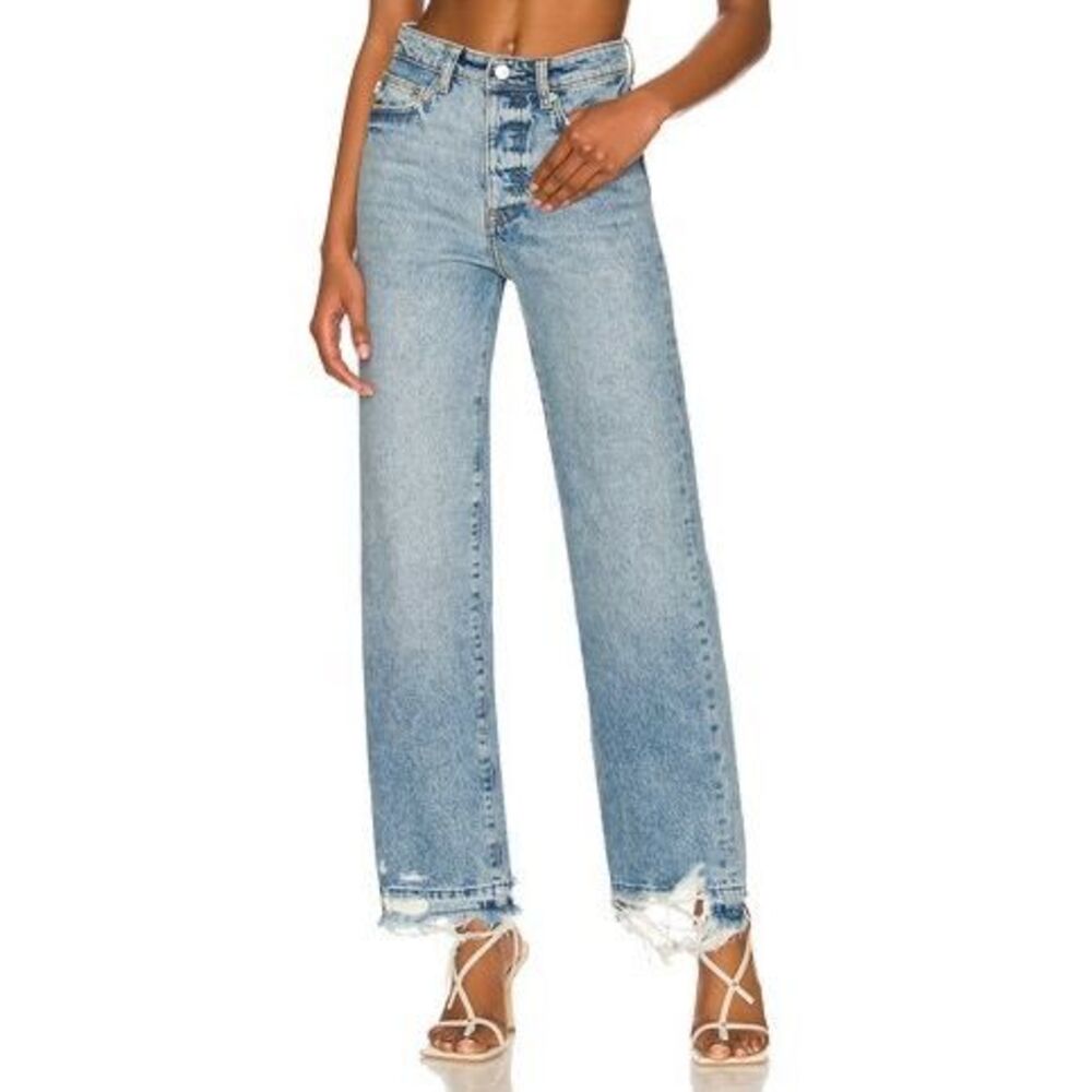 Lovers & Friends Jeans‎ RYAN HIGH RISE STRAIGHT Cascade Blue 28